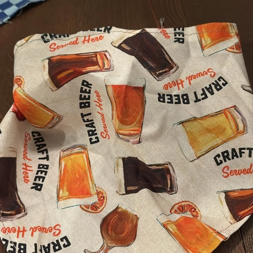 Hand crafted Dog bandana Plaid and Patterned